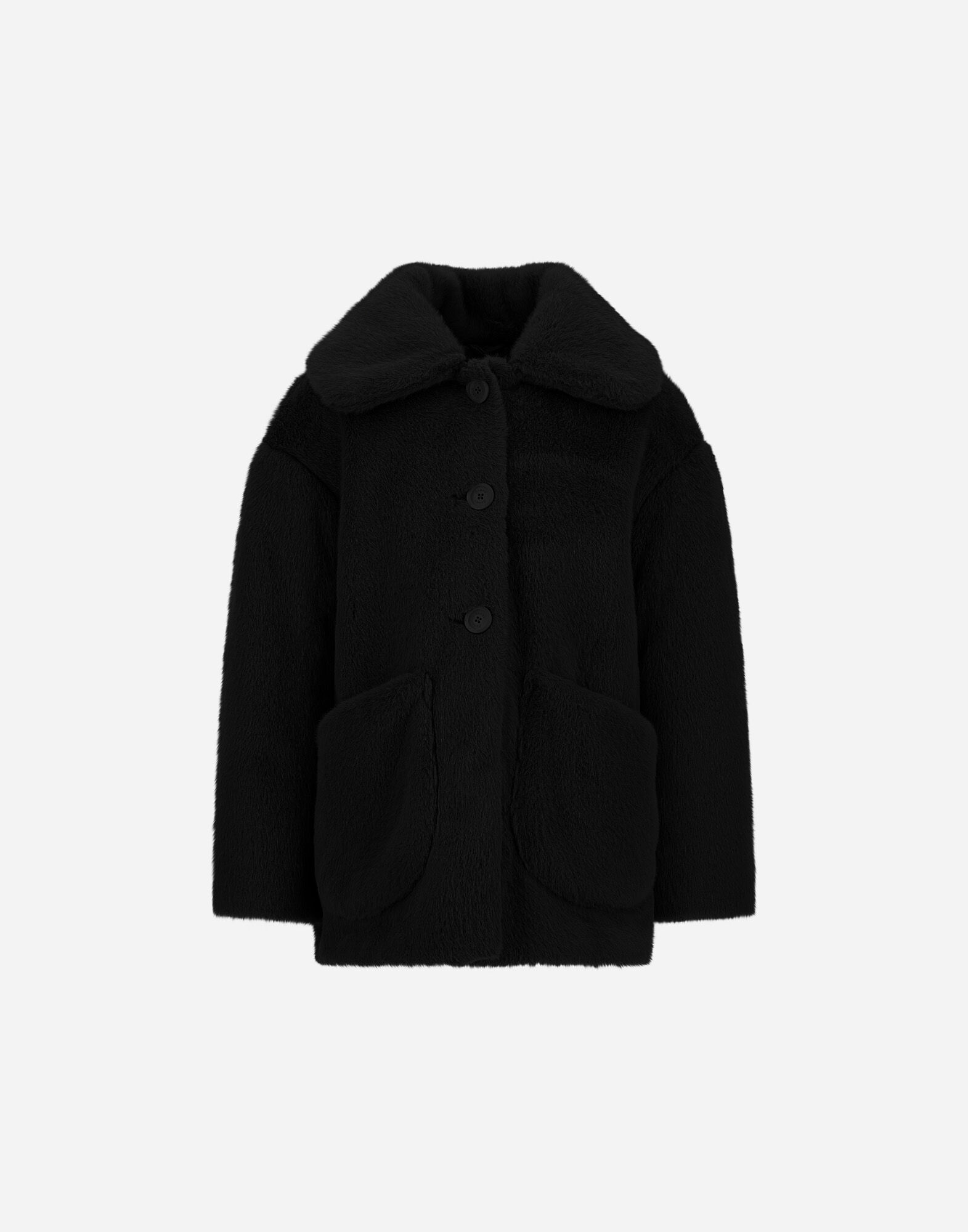 MANTEAU EN FOURRURE SYNTHÉTIQUE FAÇON RAGONDIN