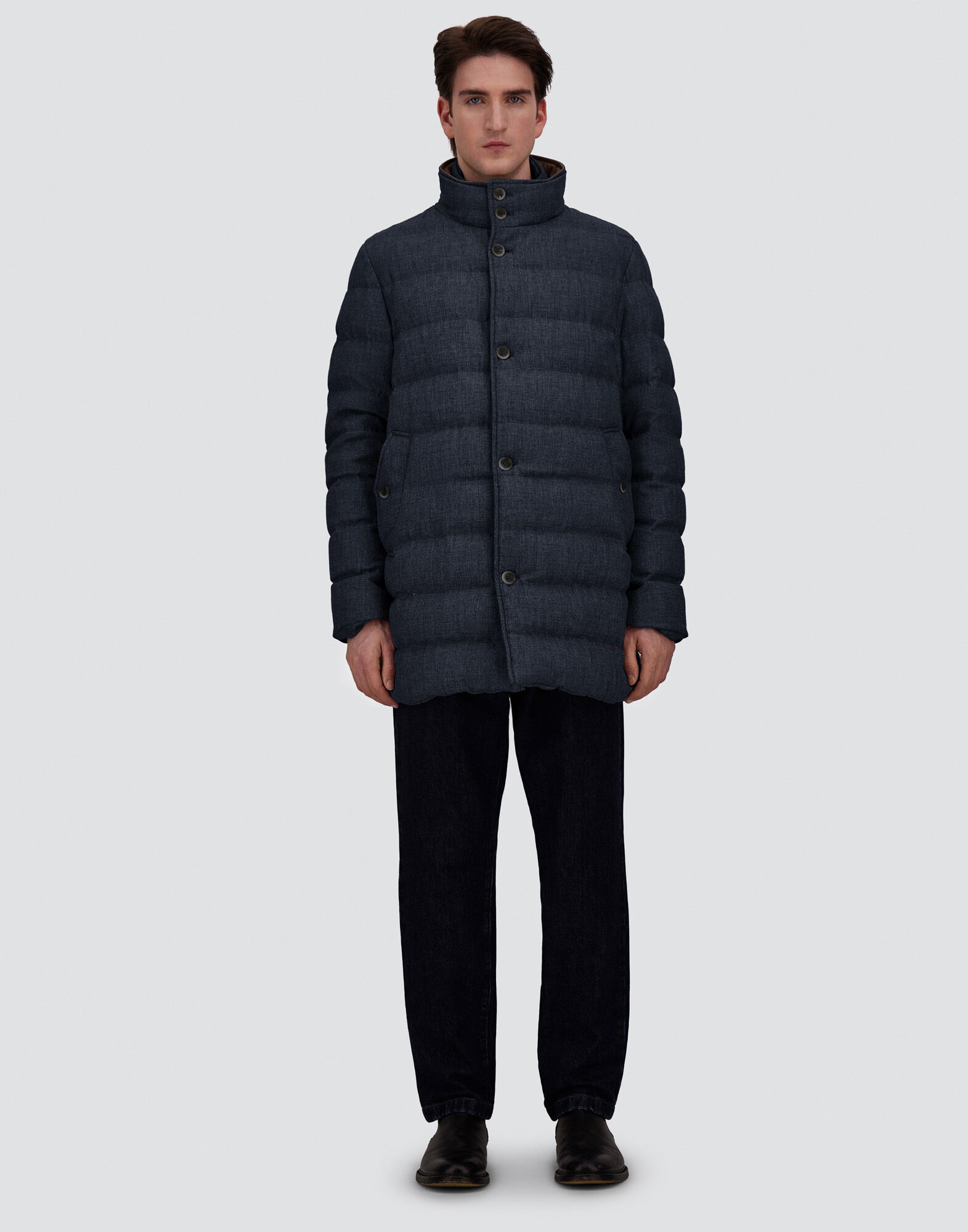 PALETOT EN LAINE, VISCOSE ET SUEDE EFFECT