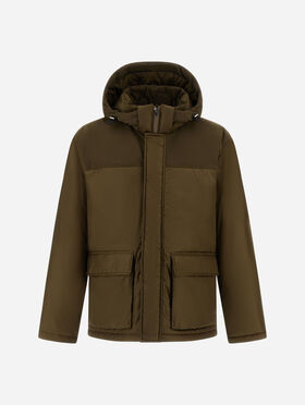 PARKA COURTE EN NYLON CHAMONIX ET MÉLANGE DE COTON CIRÉ