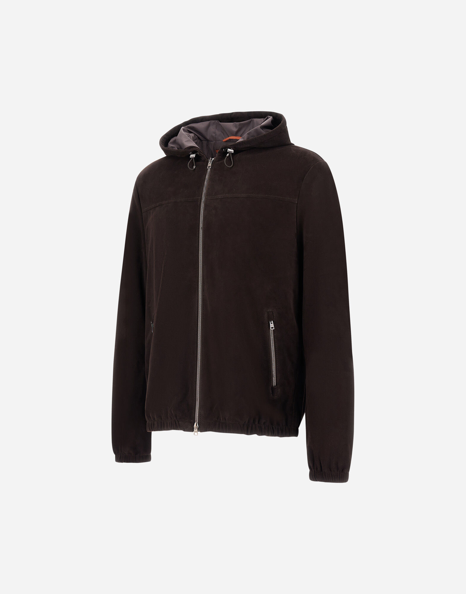 JACKE RESORT AUS VELOURSLEDER MIT SAMTEFFEKT