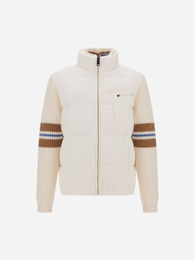 CHAQUETA DE CACHEMIRA-SEDA Y NAILON CON EFECTO TORNASOLADO