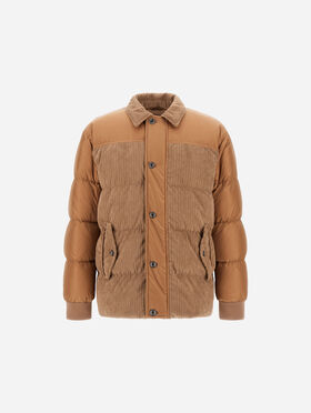 VESTE EN VELOURS CÔTELÉ ET NYLON CHAMONIX
