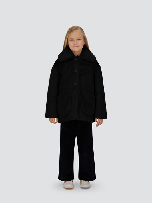 MANTEAU EN FOURRURE SYNTHÉTIQUE FAÇON RAGONDIN