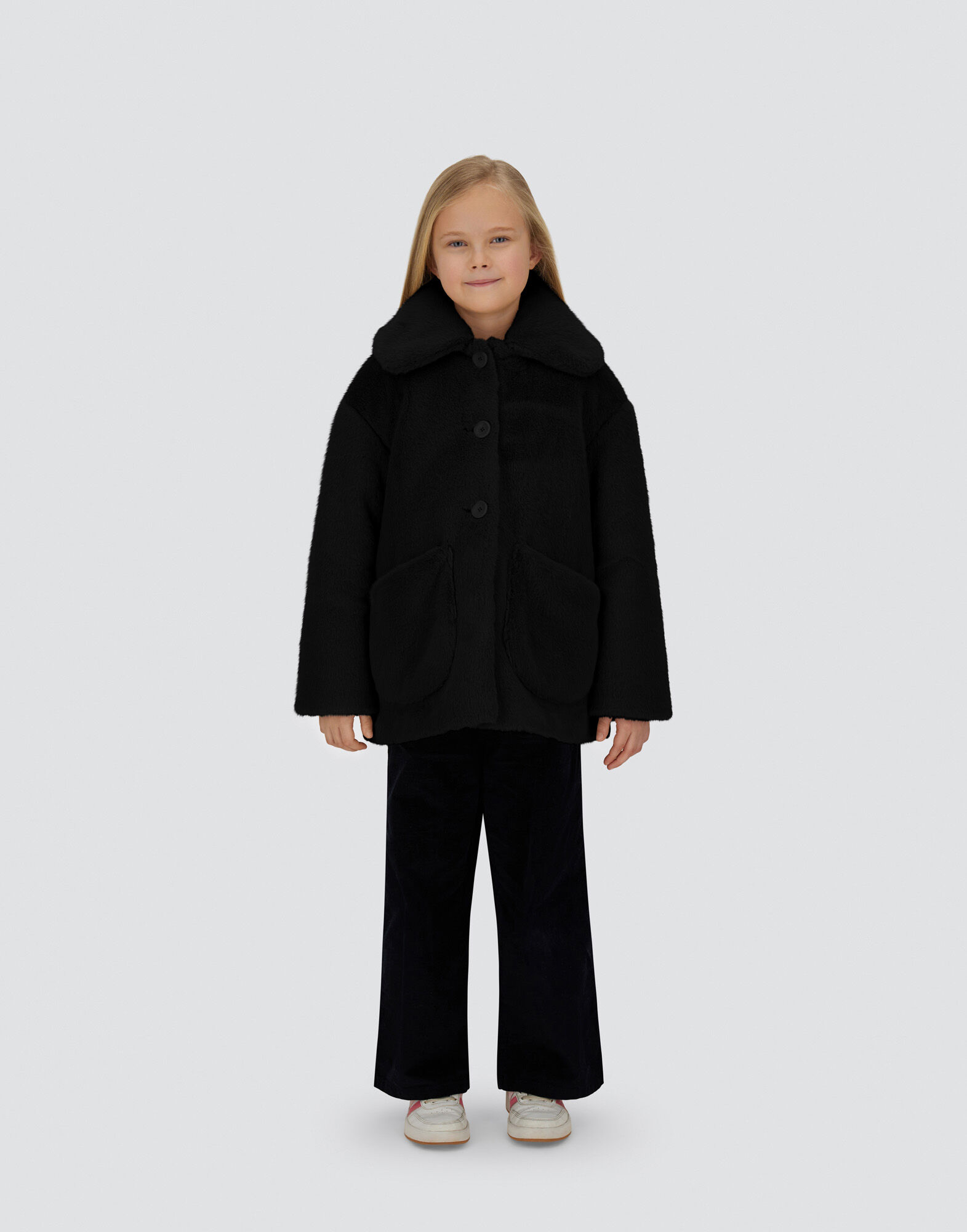 MANTEAU EN FOURRURE SYNTHÉTIQUE FAÇON RAGONDIN