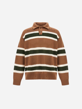 POLO DE LANA CON PUNTO CALADO