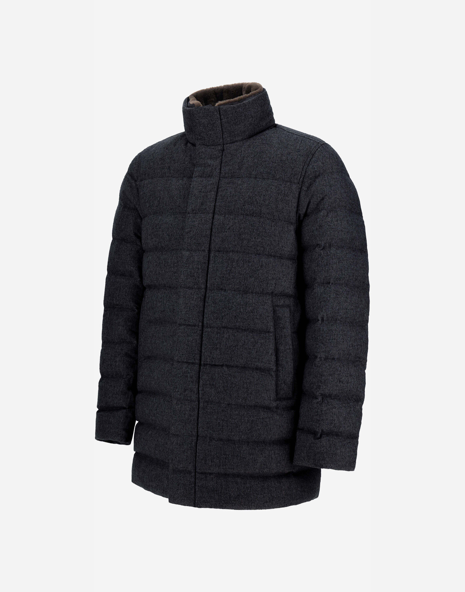 PALETOT EN CACHEMIRE-SOIE ET MONOGRAM