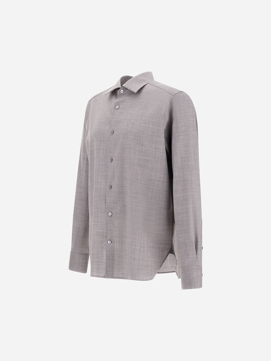 CHEMISE EN TISSU LÉGER EN LAINE STRETCH