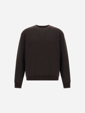 SWEAT-SHIRT COL ROND EN COTON ET LAINE