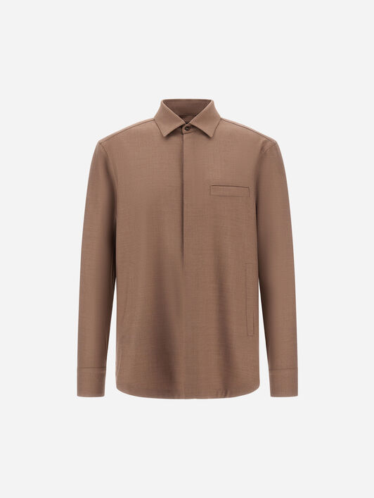 CHEMISE EN GABARDINE DE LAINE