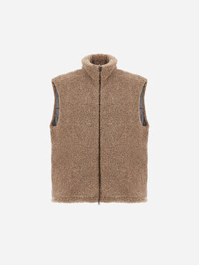 GILET RESORT EN FLANELLE AU TOUCHER CACHEMIRE