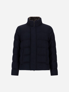 VESTE EN CACHEMIRE-SOIE ET MONOGRAM