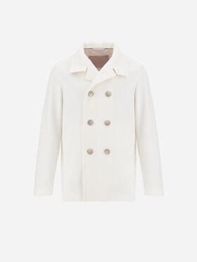 RESORT PEACOAT IN DOUBLE-LAYERED VISCOSE-BLEND FABRIC