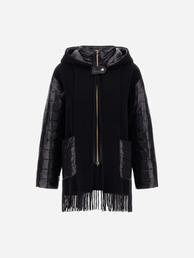 PONCHO IN LANA, CASHMERE E NYLON ULTRALIGHT