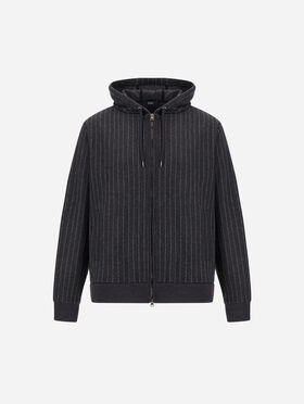 SWEAT-SHIRT EN TISSU JACQUARD À RAYURES TENNIS