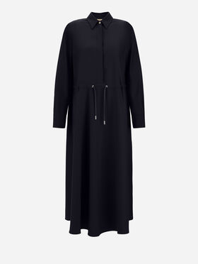 ROBE CHEMISIER EN GABARDINE DE LAINE