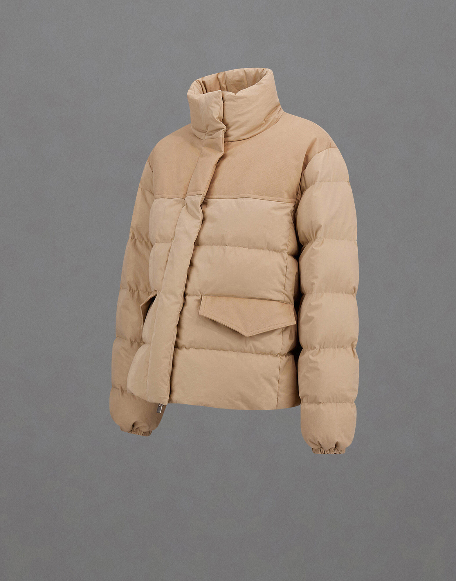 VESTE LAMINAR EN ORGANIC FEEL DOWN ET SUEDED COTTON