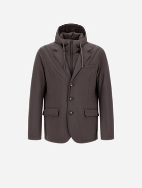 RESORT BLAZER IN MELANGE-EFFECT STRETCH NYLON