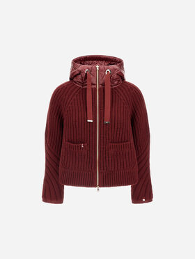 CARDIGAN EN COB STITCH WOOL ET NYLON ULTRALIGHT