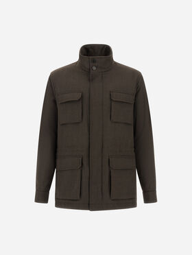 FIELD JACKET DE MEZCLA DE LANA CON EFECTO VINTAGE