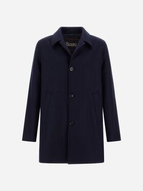 MANTEAU EN TISSU DIAGONAL DE LAINE