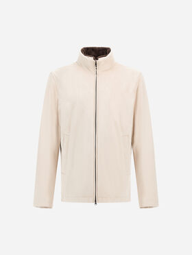 BOMBER RESORT EN DAIM MICROFIBRE ET LIGHT FAUX FUR