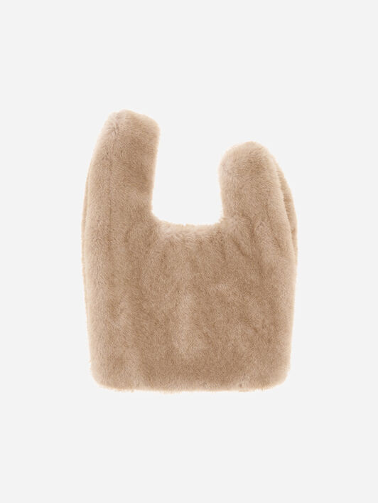 MINK-EFFECT FUR-TOUCH BAG