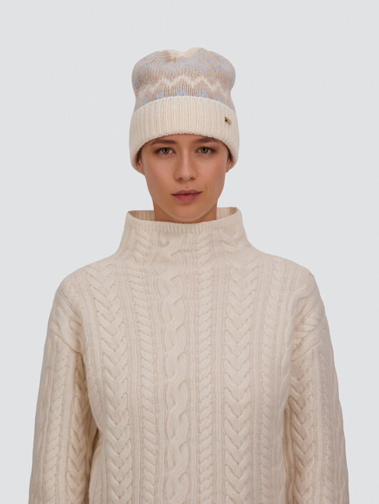 노르딕 모티프 모헤어 비니 모자
