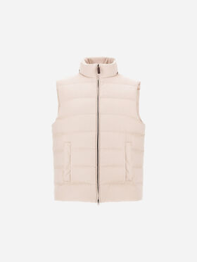 GILET EN CACHEMIRE-SOIE ET MONOGRAM