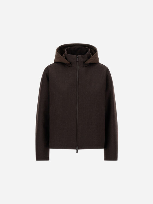 VESTE EN FLANELLE AVEC MEMBRANE IMPERMÉABLE