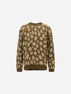 PULL EN ALPAGA JACQUARD À MOTIF ANIMALIER