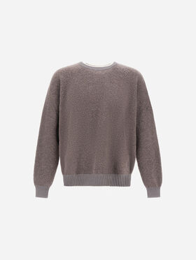 PULL EN BOUCLÉ DE CACHEMIRE ET LAINE