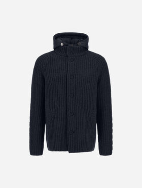 VESTE EN LAINE À TEXTURE EN RELIEF ET TORSADES