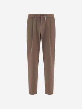 PANTALONES DE TEJIDO ELÁSTICO EFECTO ALGODÓN
