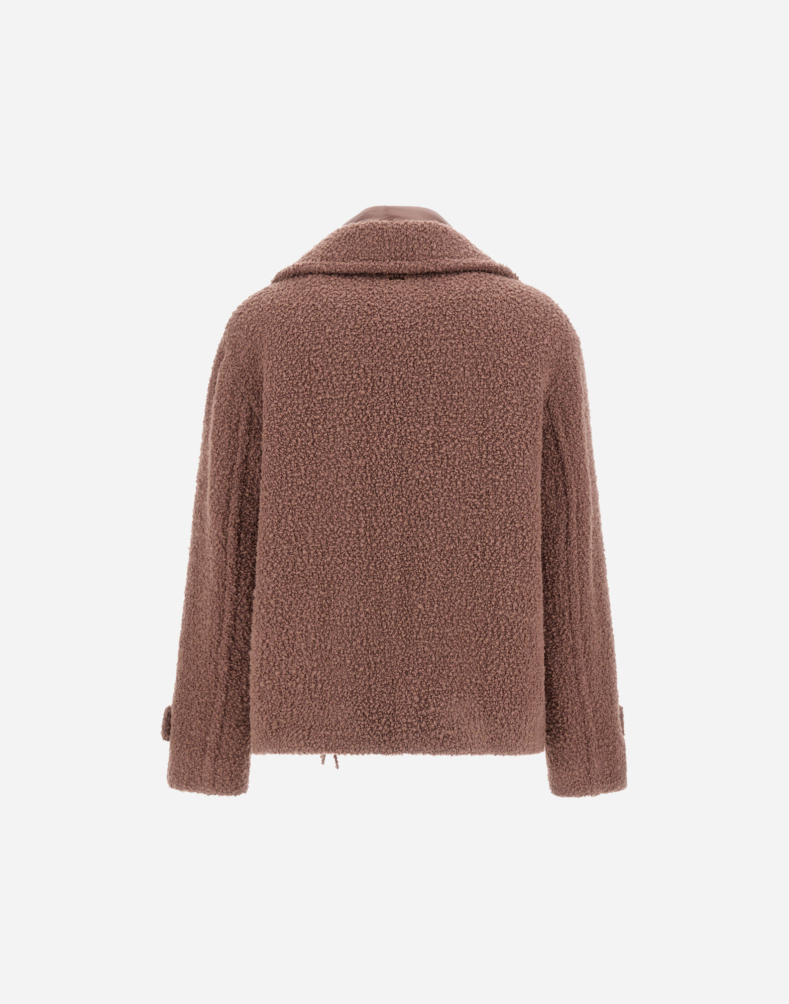 CABAN EN TEDDY AVEC FRANGES ET NYLON ULTRALIGHT