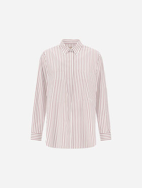 CHEMISE EN POPELINE À RAYURES