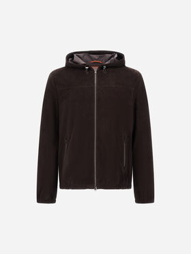 RESORT JACKET IN VELVET-EFFECT SUEDE