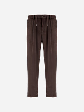 PANTALON RESORT EN DAIM MICROFIBRE