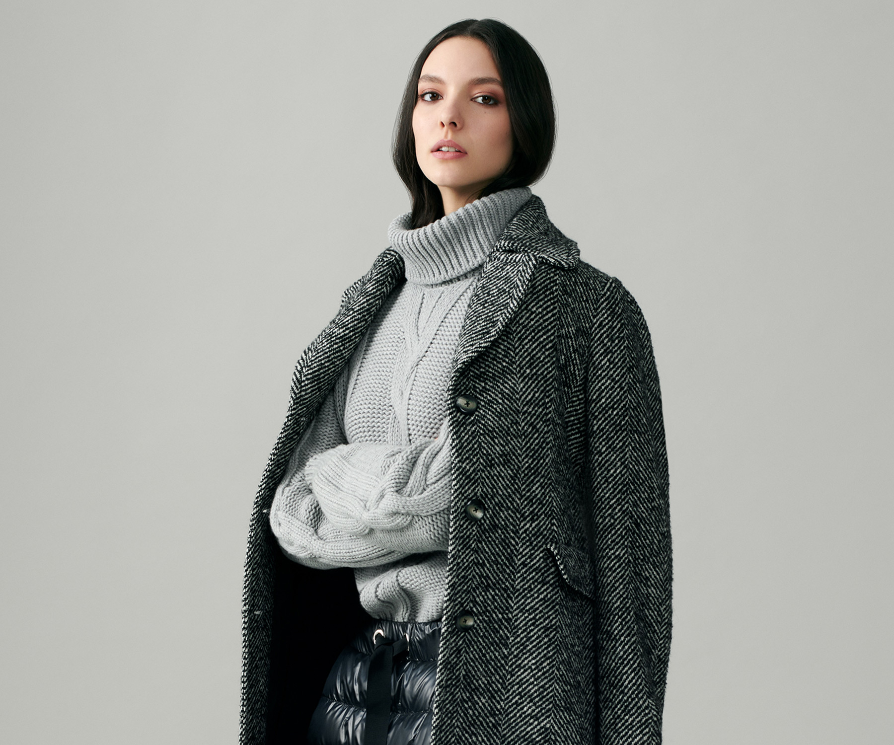 Herno diagonal coat shop