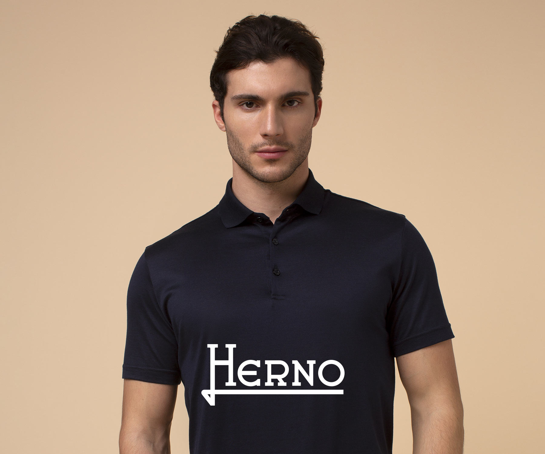 メンズ シルクジャージー ポロシャツ ブルー | Herno® (ヘルノ)