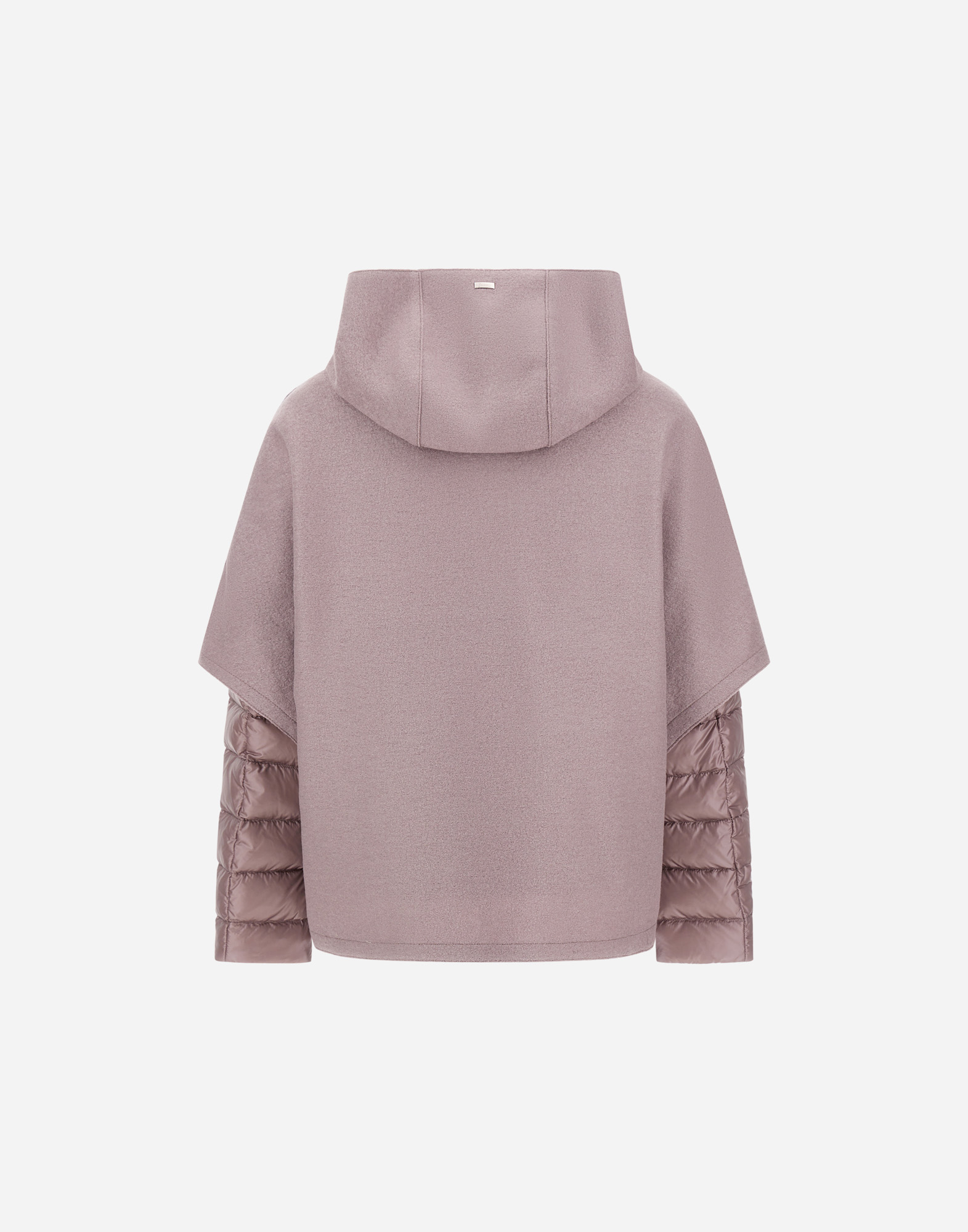 Herno Resort Cape In Felted Wool & Nylon Ultralight
