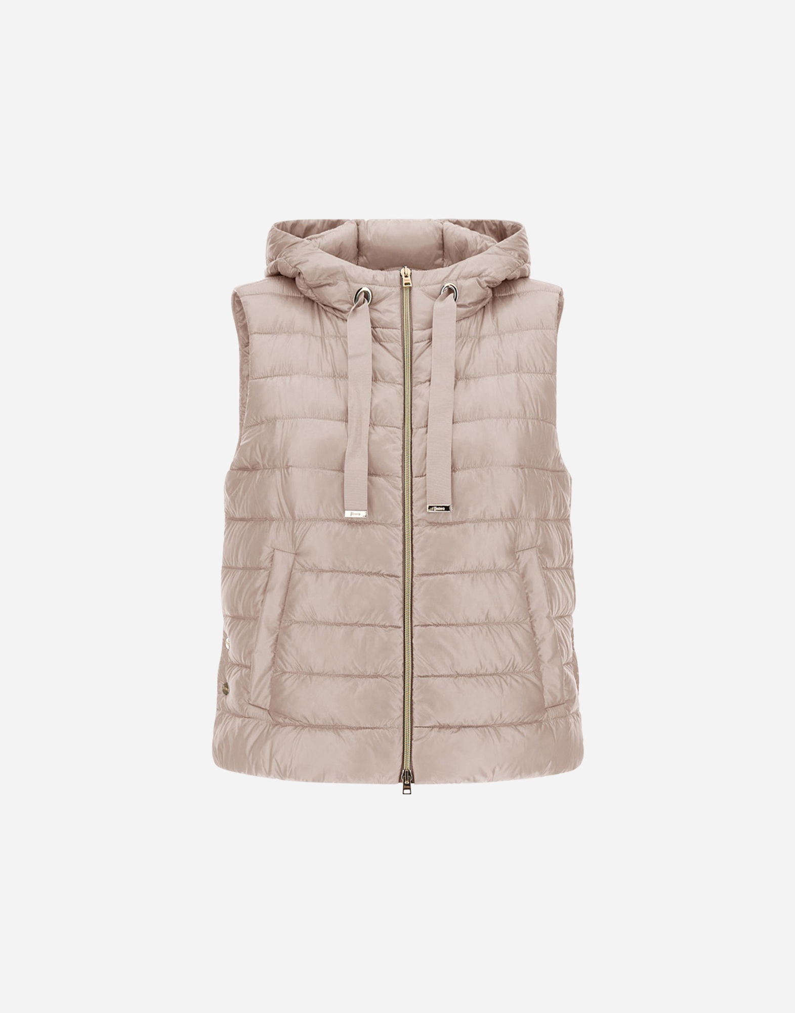 Herno Vest In Nylon Ultralight And Monogram In Chantilly