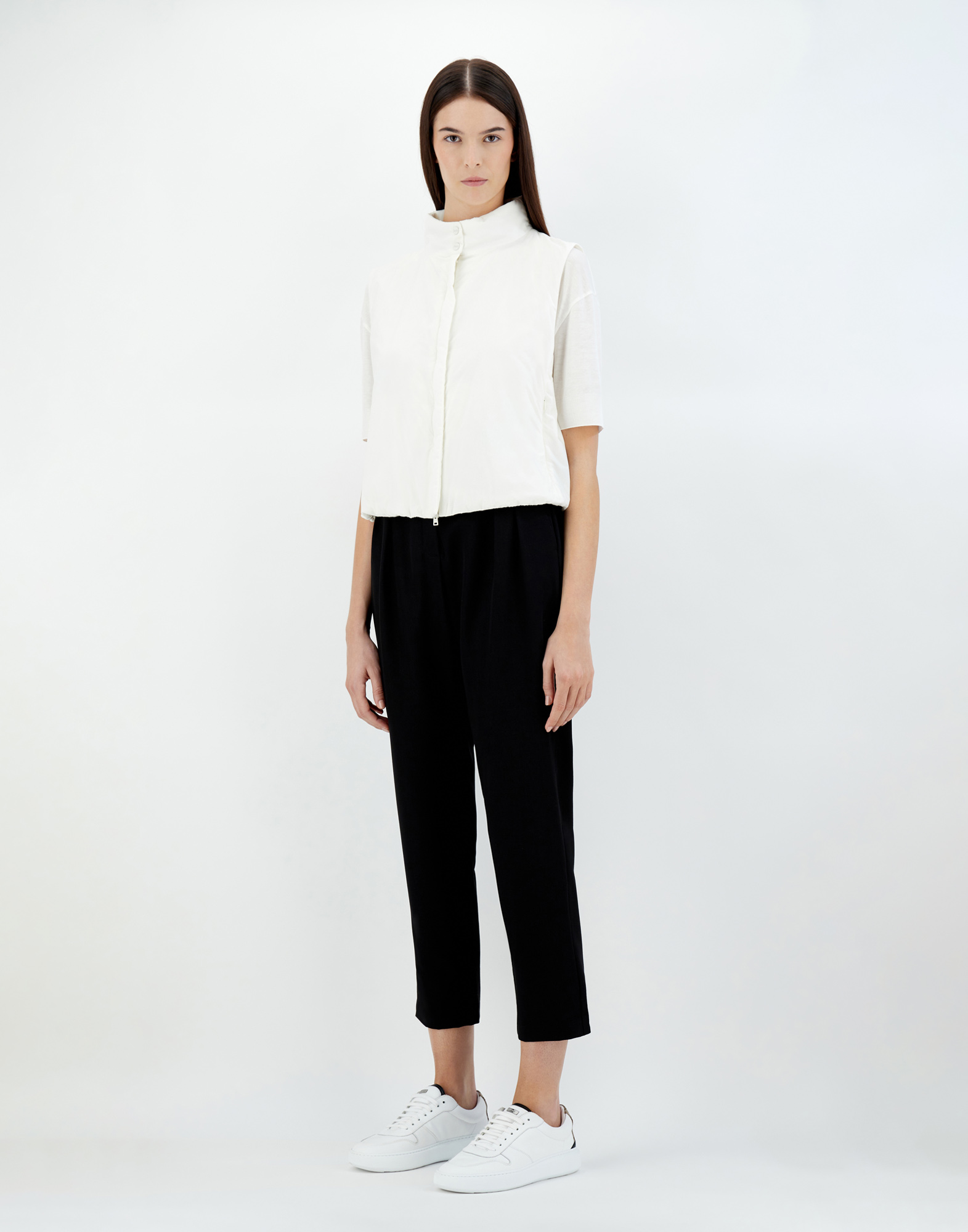 Herno Ecoage Sleeveless Jacket In White