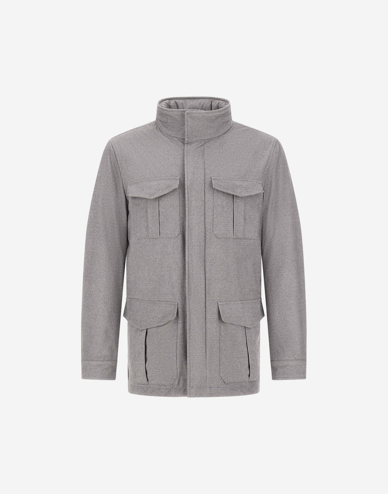 Herno Resort Field Jacket In Melange Suede Effect