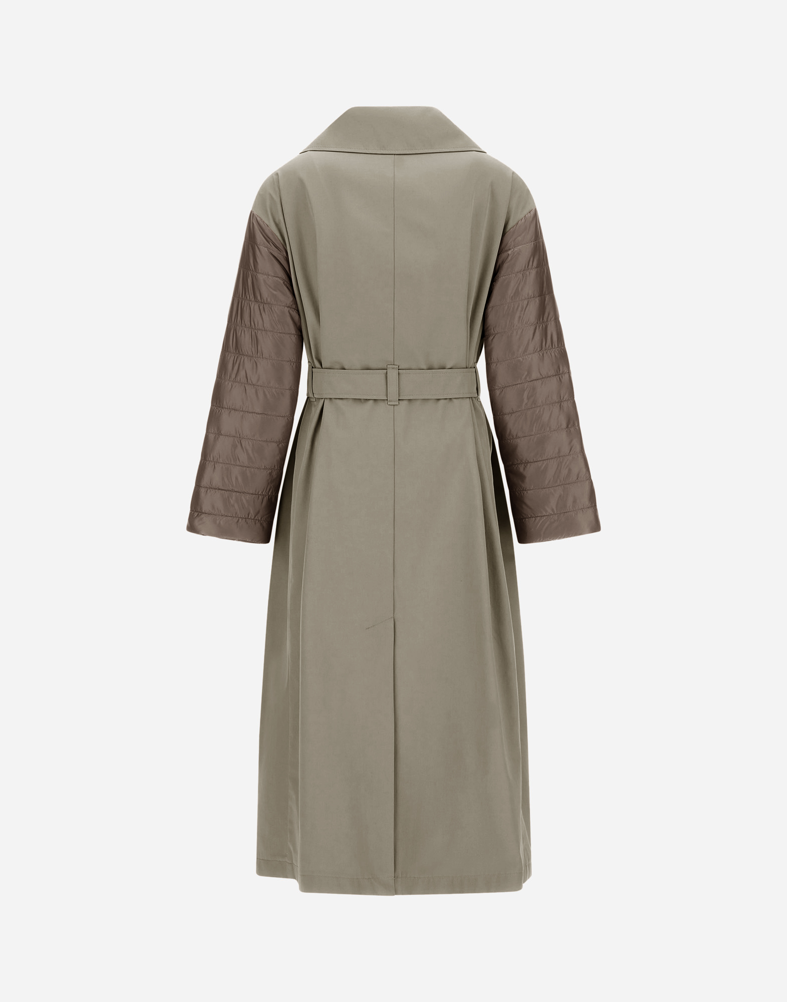 Herno Trench Coat In Dean And Nylon Ultralight In Dove Grey