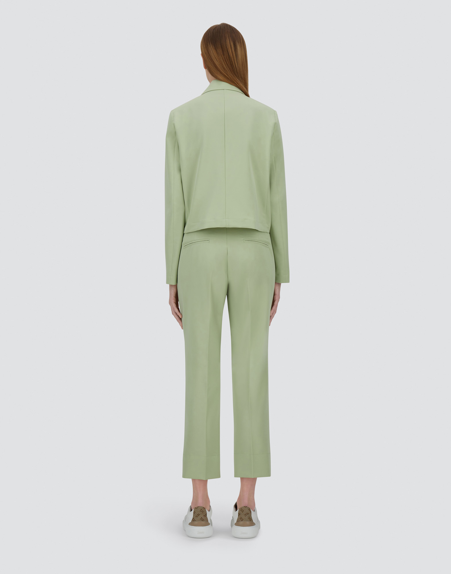 Herno Viscose-effect Blazer In Light Green