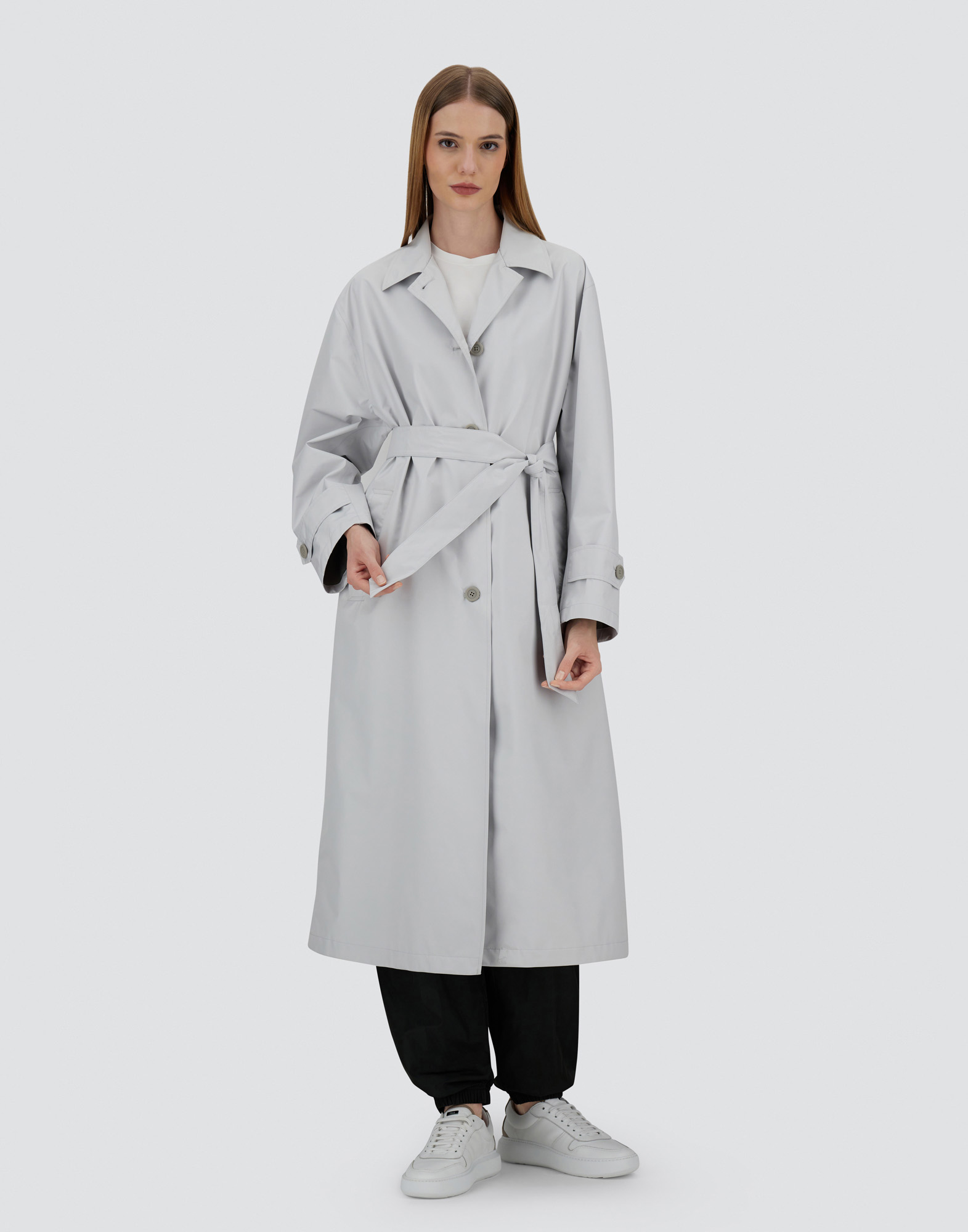 Herno Trench Coat In Paclite In Ice