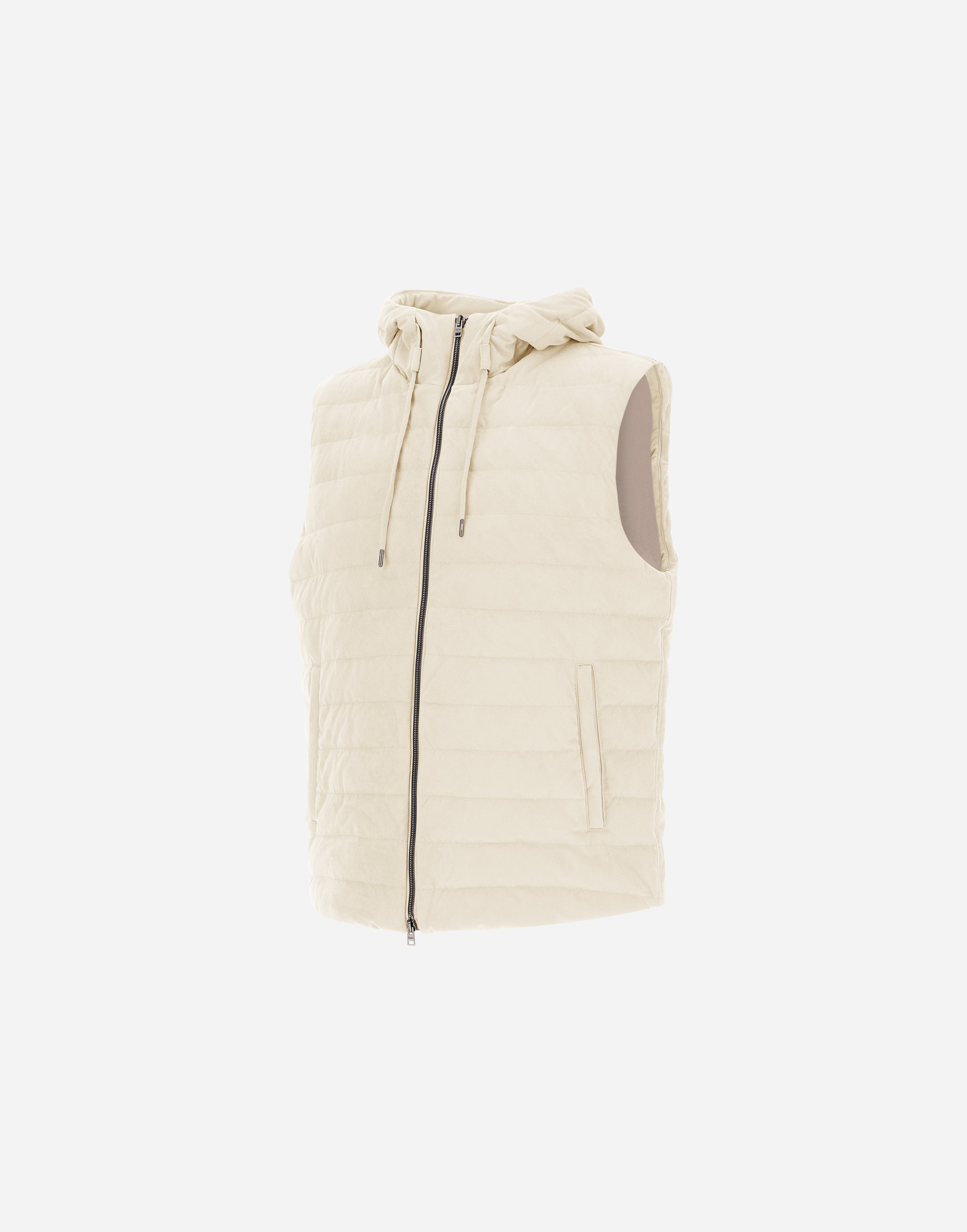 Herno Suede Effect Vest In Chantilly