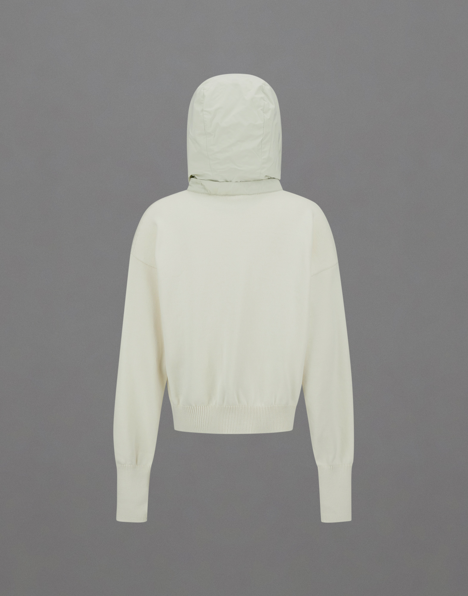 Herno Laminar Cardigan In Cony Knit And 2l Gore-tex In Cream