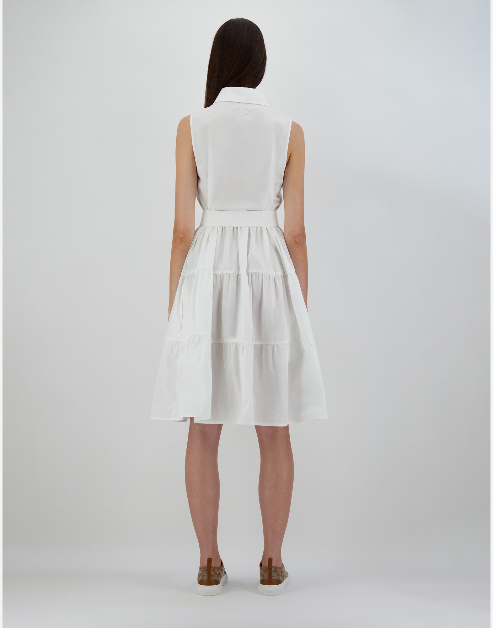 Herno Cotton／monogram／techno Taffeta' ドレス In White