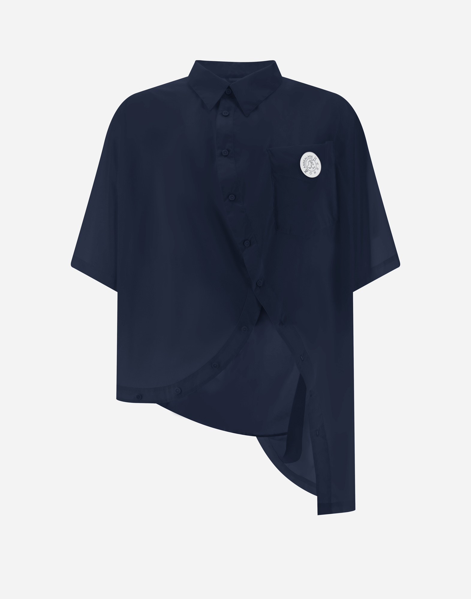 Shop Herno Globe Shirt In Eco Cotton Feel In Blue